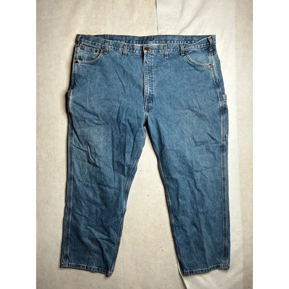 Carhartt‎ B171 DST Mens Relaxed Fit Carpenter Jeans Blue Denim 50x30